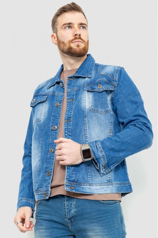 Купить Куртка мужская джинсовая, цвет синий, 157R2008 - Фото №1
