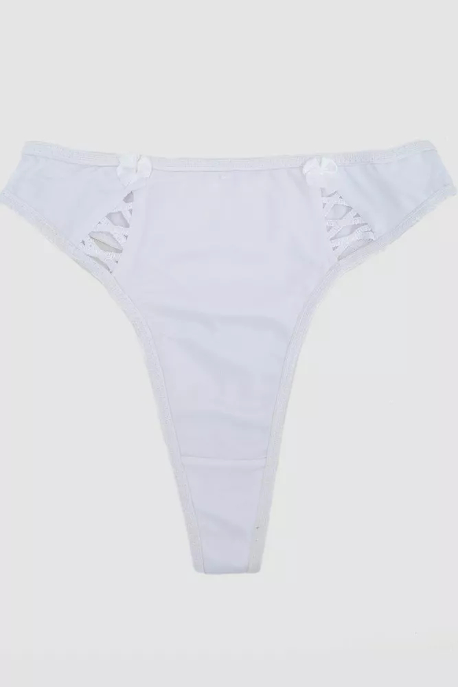 Купити Труси жіночі стрінги, колір білий, 242R518 оптом - Фото №1