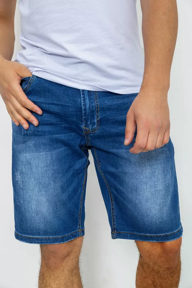 Купить Шорты джинсовые мужские, цвет синий, 244R5A-085 - Фото №1