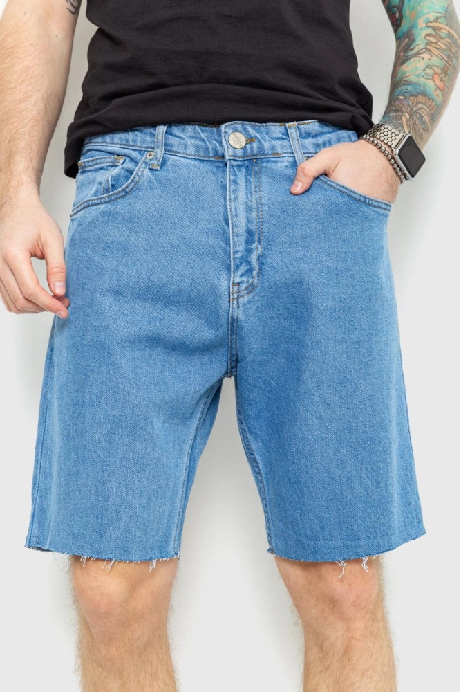 Купить Шорты мужские джинсовые, цвет темно-голубой, 157R9012-20 - Фото №1