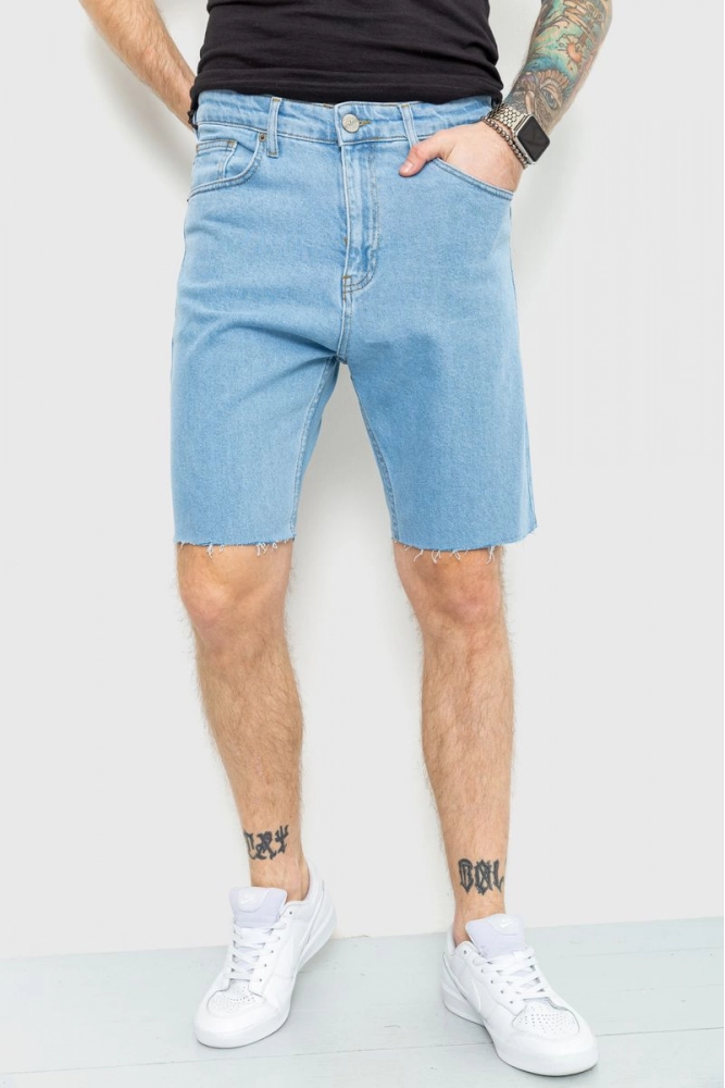 Купити Шорти чоловічі джинсові, колір блакитний, 157R9012-20 оптом - Фото №1