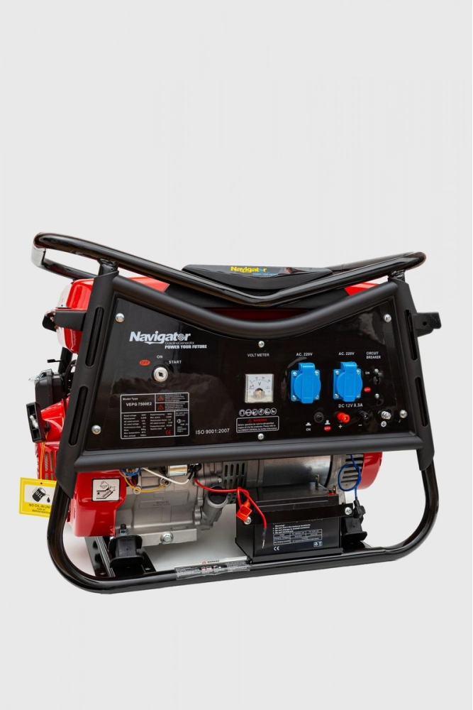 Купить Генератор бензиновый 5 кВт NAVIGATOR, цвет красно-черный, VEPG7500E2 - Фото №1