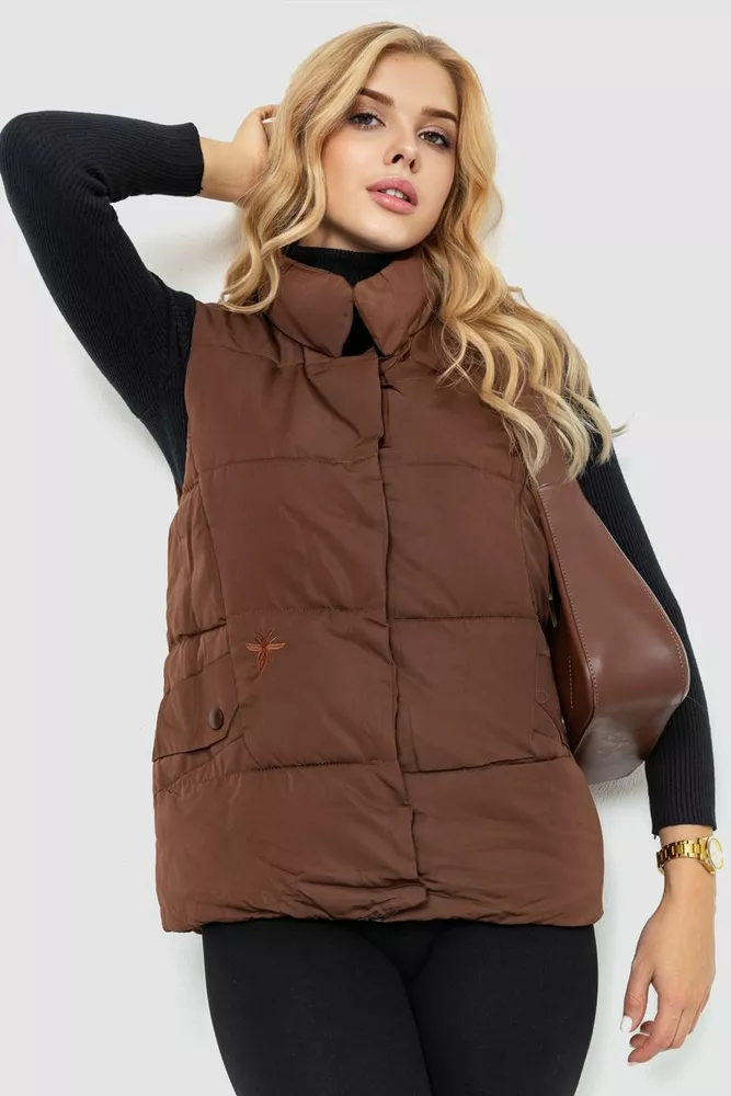 Купити Куртка жіноча, колір коричневий, 235R9090 оптом - Фото №1