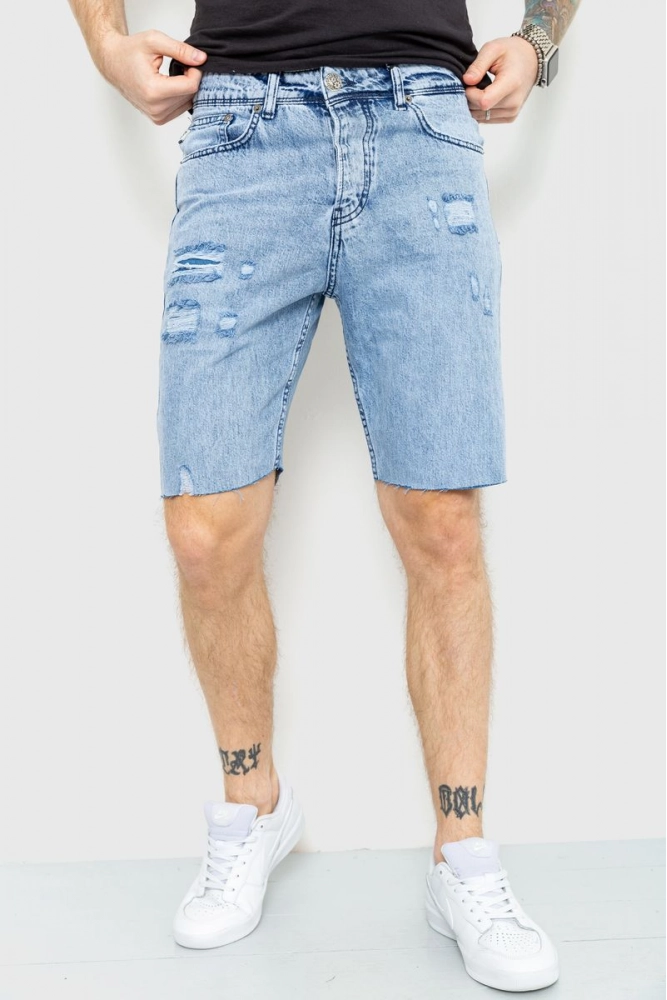 Купити Шорти чоловічі джинсові, колір темно-блакитний, 157R1003-20 - Фото №1