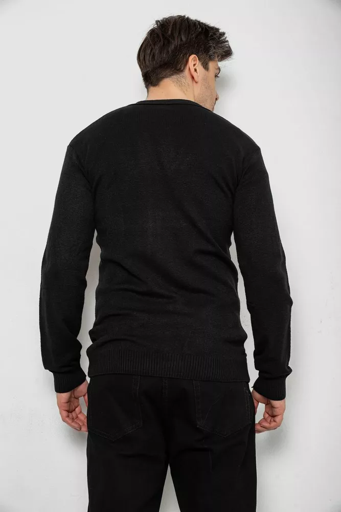 Купити Кофта чоловіча на ґудзиках, колір чорний, 238R18004 - Фото №4