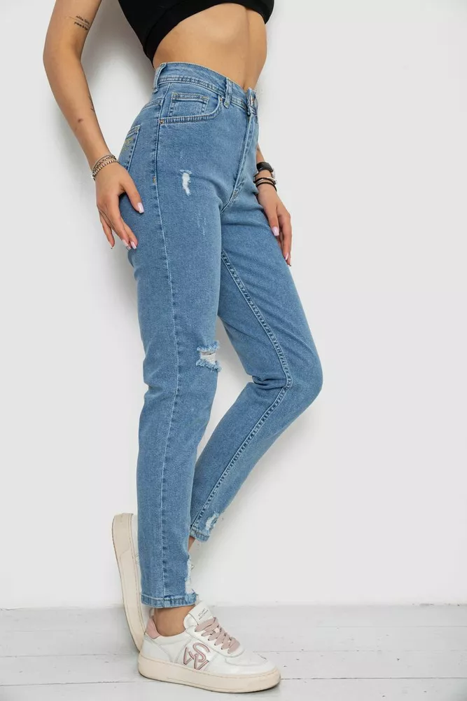 Купити Джинси жіночі Mom's, колір блакитний, 182R1379S19 оптом - Фото №3