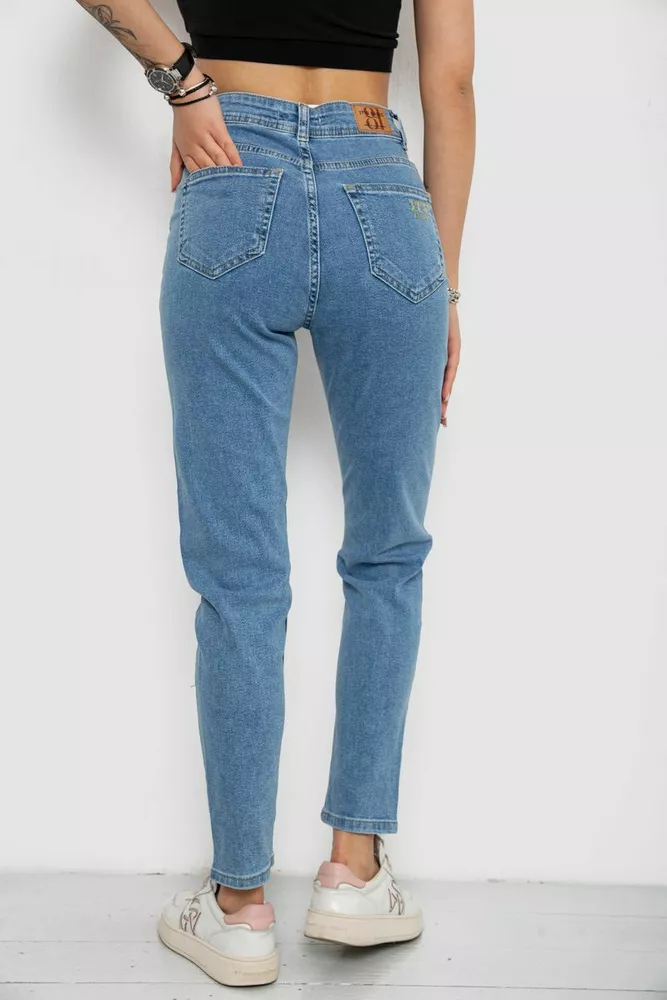 Купити Джинси жіночі Mom's, колір блакитний, 182R1379S19 оптом - Фото №4
