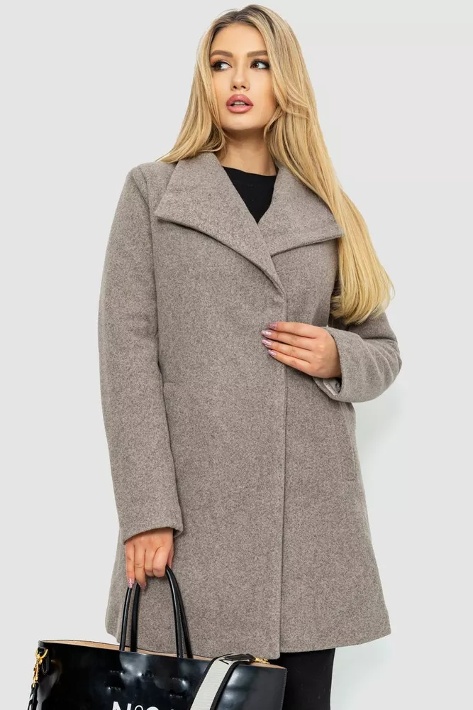 Купить Пальто женское, цвет бежево-коричневый, 186R353-1 оптом - Фото №1