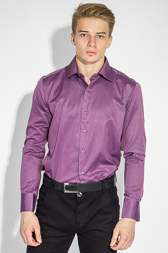 Купить Рубашка, цвет фиолетовый, 50PD9036-3 оптом - Фото №1