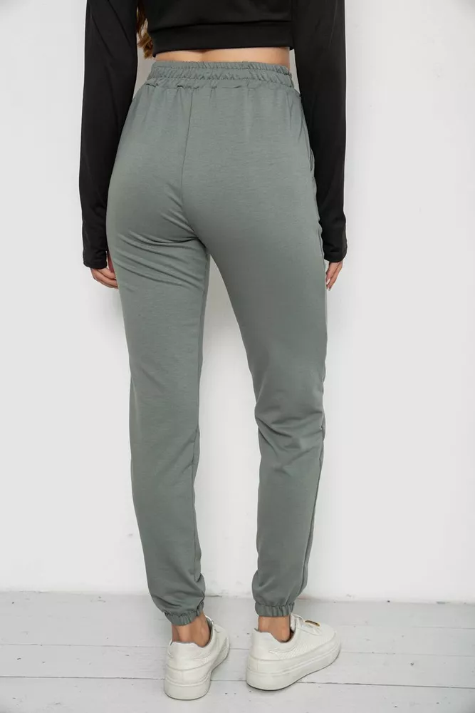 Купить Спортивные штаны женские, цвет оливковый, 238R5052-1 - Фото №9
