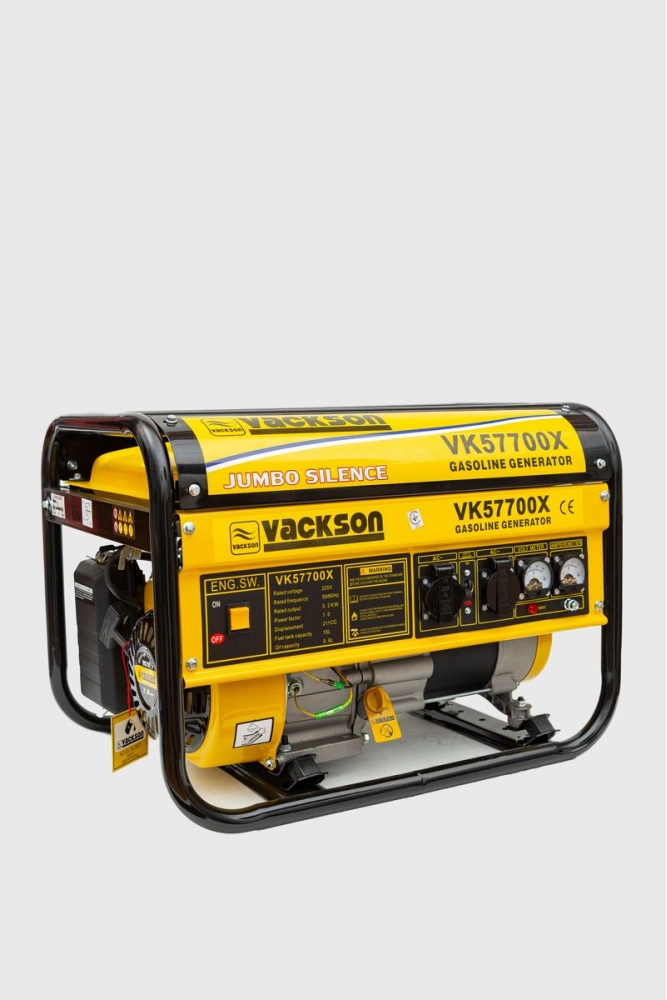 Купити Генератор бензиновий 3,2 кВт Vackson, колір жовтий, VK57700X - Фото №1
