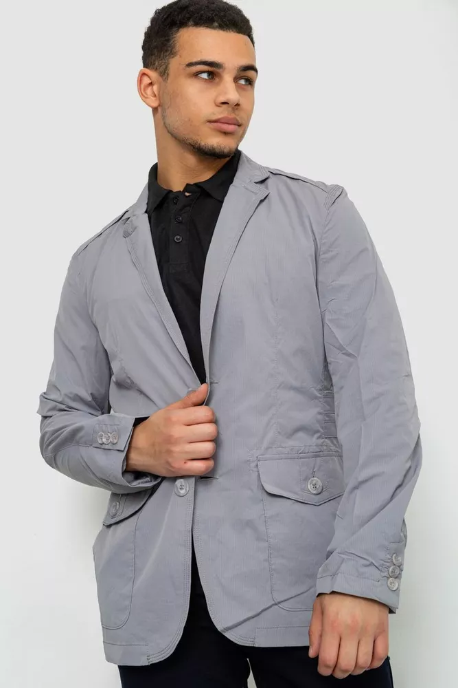 Купити Піджак чоловічий, колір сірий, 244R104 - Фото №1