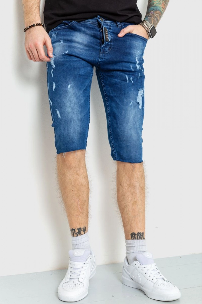 Купить Джинсовые шорты мужские, цвет синий, 157R10323-1 - Фото №1