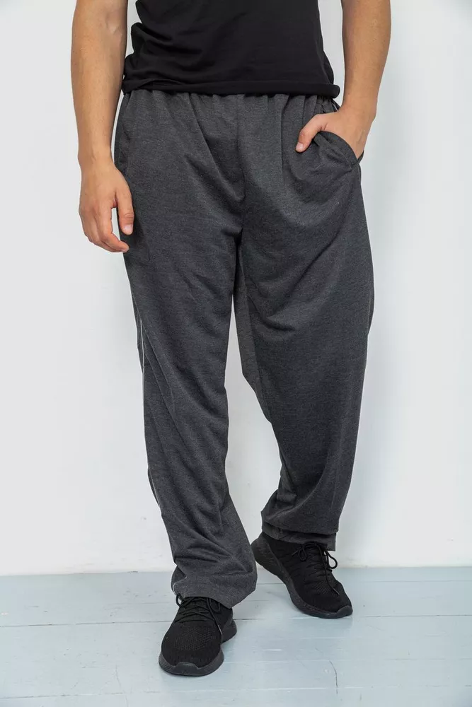 Купить Спорт штаны мужские, цвет темно-серый, 244R0668 оптом - Фото №1