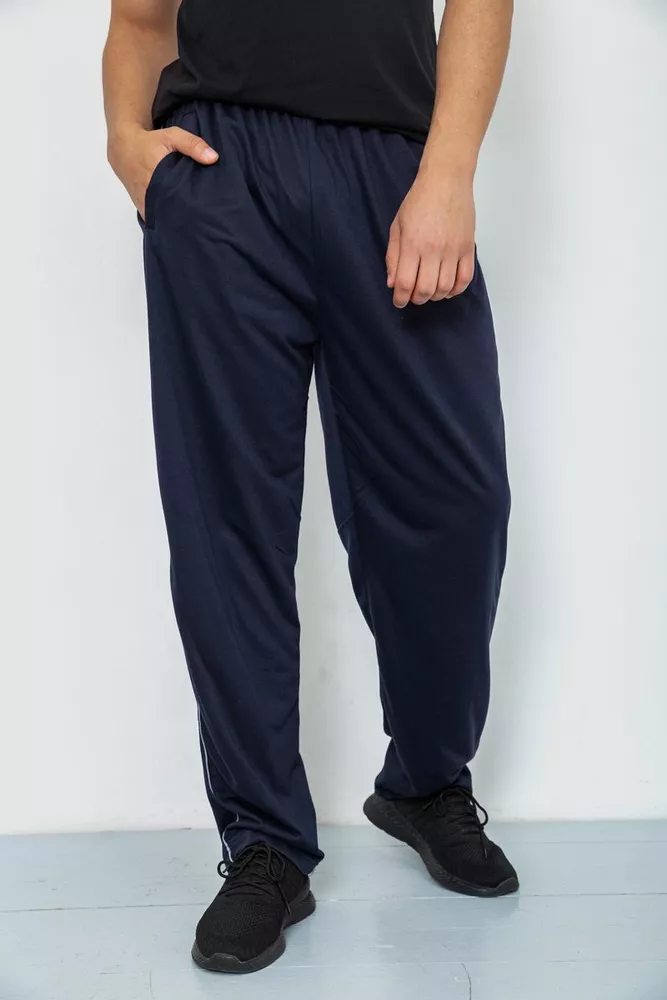 Купить Спорт штаны мужские, цвет темно-синий, 244R0668 оптом - Фото №1