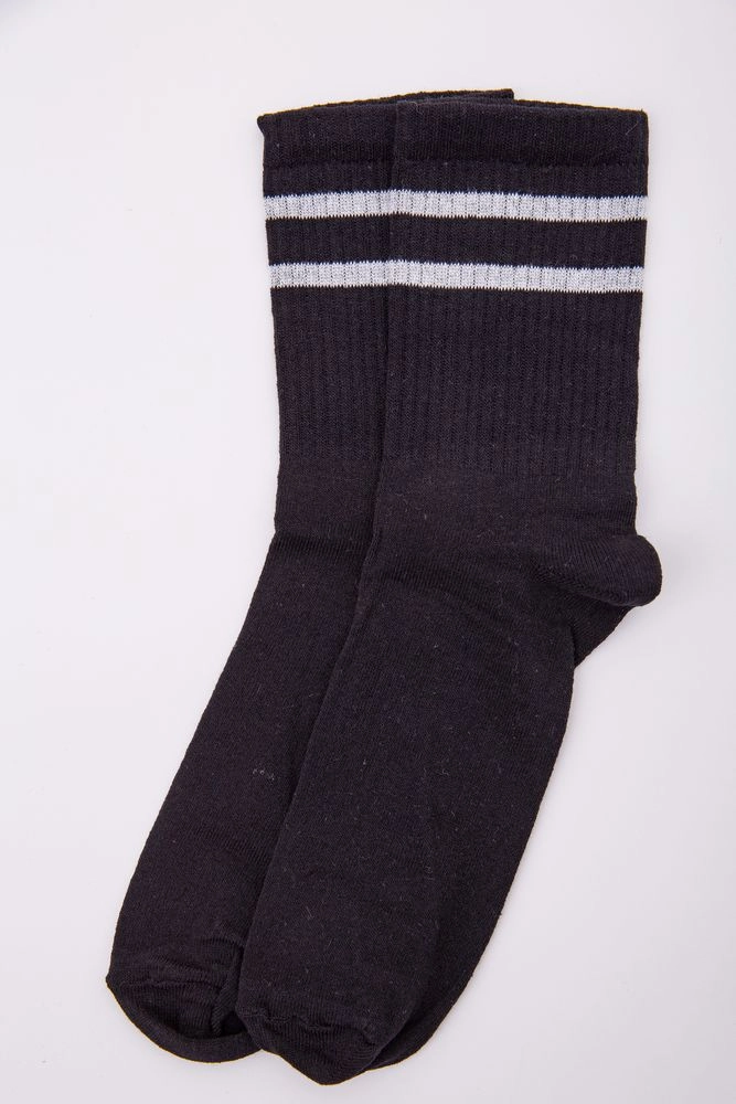 Купить Мужские носки черного цвета в полоску 151R508 - Фото №1
