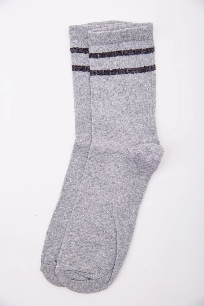Купить Мужские носки светло-серого цвета в полоску 151R508 - Фото №1
