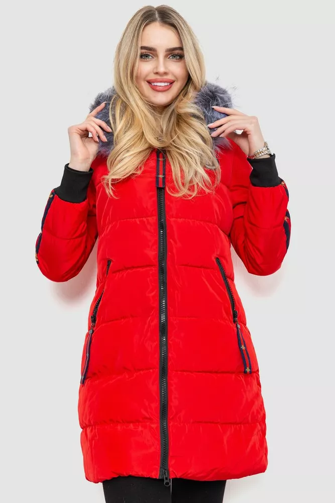Купити Куртка жіноча зимова, колір червоний, 244R8808 - Фото №1
