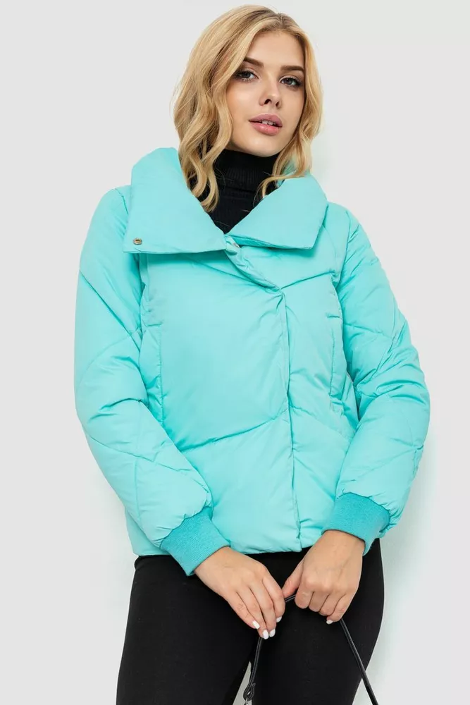 Купити Куртка жіноча демісезонна, колір бірюзовий, 235RA09 - Фото №1
