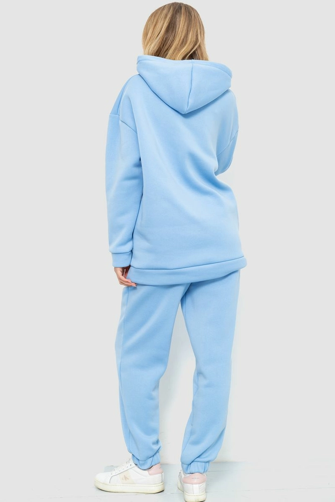 Купить Спорт костюм женский на флисе  -уценка, цвет голубой, 214R104-U-4 - Фото №4