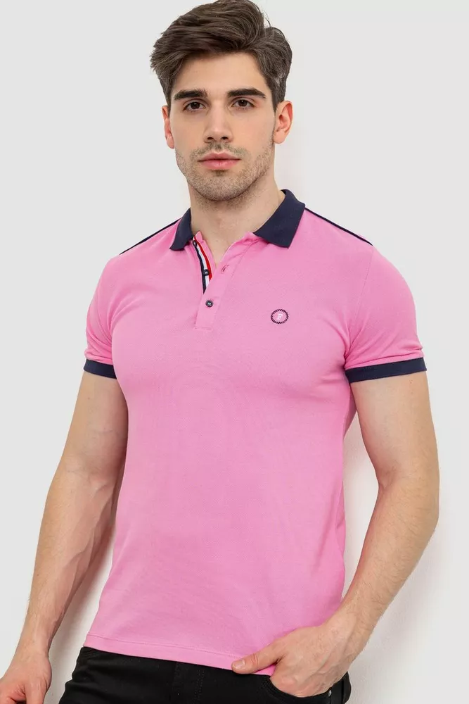 Купить Поло мужские, цвет розовый, 214R1841 - Фото №1