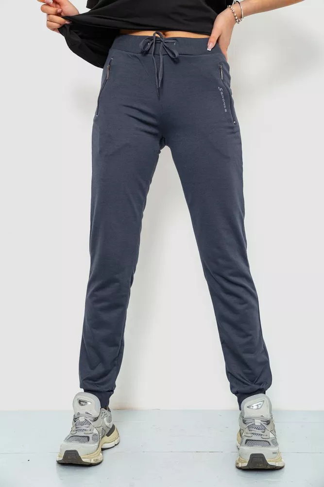 Купити Спортивні штани жіночі, колір сірий, 244R526 - Фото №1