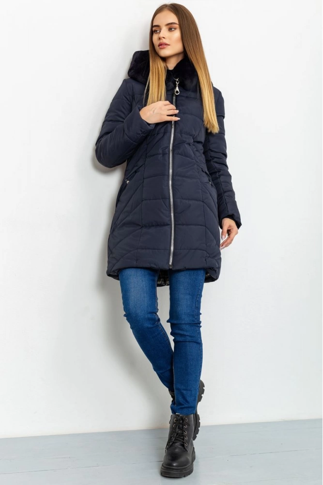 Купити Куртка жіноча зимова, колір темно-синій, 207RM-1 - Фото №1