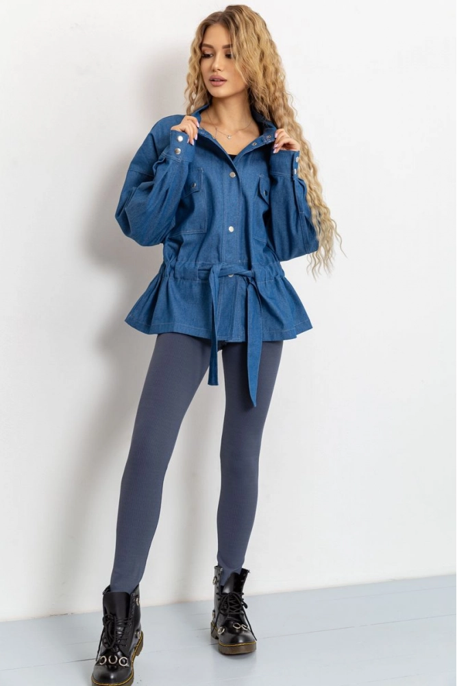 Купить Джинсовая рубашка женская, цвет джинс, 167R1097 - Фото №1