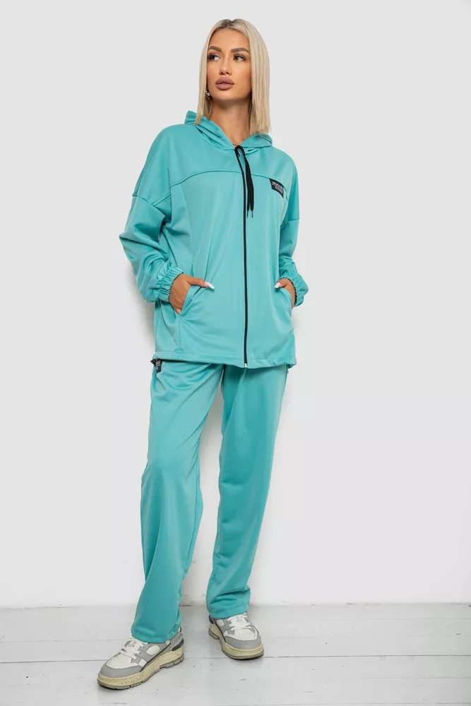 Купити Спортивний костюм жіночий, колір бірюзовий, 238R114 - Фото №2
