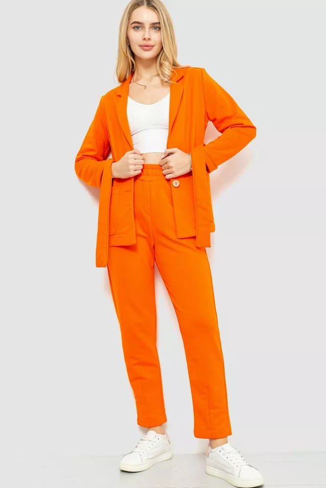 Купить Костюм женский повседневный, цвет оранжевый, 115R0507 - Фото №1