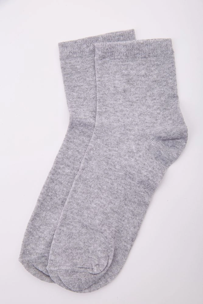 Купить Однотонные мужские носки светло-серого цвета 167R510 - Фото №1
