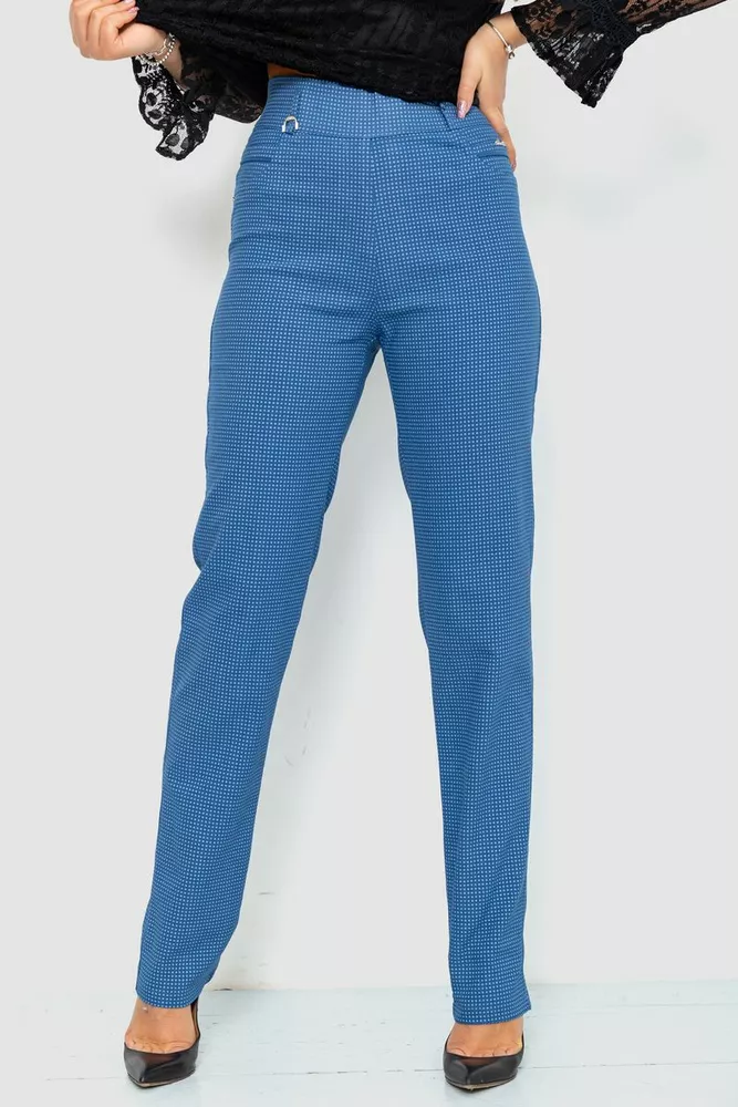 Купити Штани жіночі класичні, колір джинс, 214R320 оптом - Фото №1