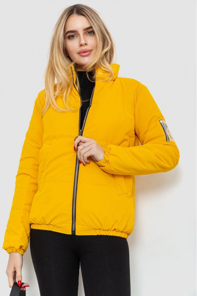 Купити Куртка жіноча демісезонна, колір гірчичний, 131R184 - Фото №1