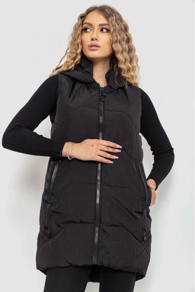 Купити Куртка жіноча, колір чорний, 235R5725 - Фото №1