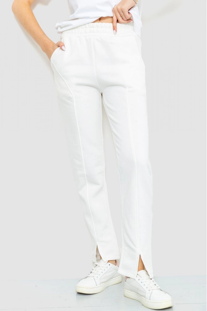 Купить Спорт штаны женские -уценка, цвет белый, 201R036-U - Фото №1