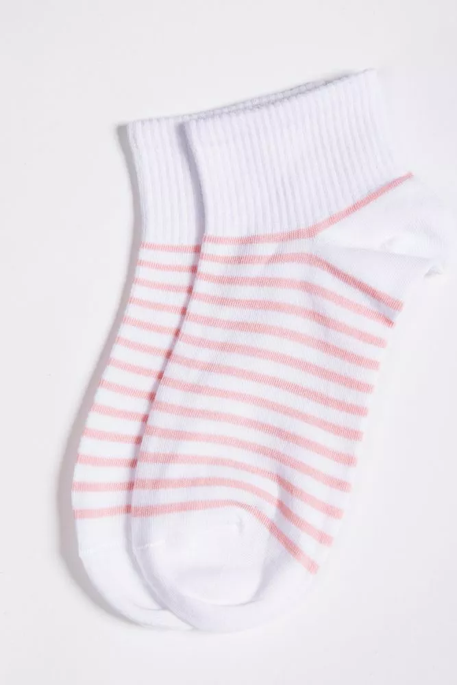 Купить Женские носки белого цвета с узором 164R511 оптом - Фото №1