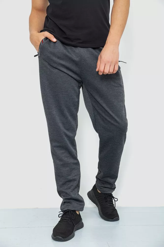 Купить Спорт штаны мужские, цвет темно-серый, 244R41627 оптом - Фото №1