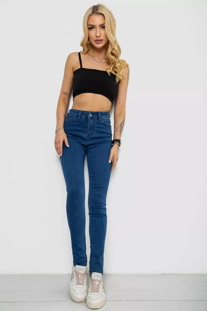 Купити Джинси жіночі Skinny, колір синій, 182R3619 - Фото №2