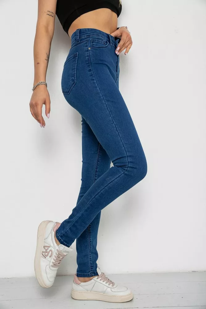 Купити Джинси жіночі Skinny, колір синій, 182R3619 - Фото №3