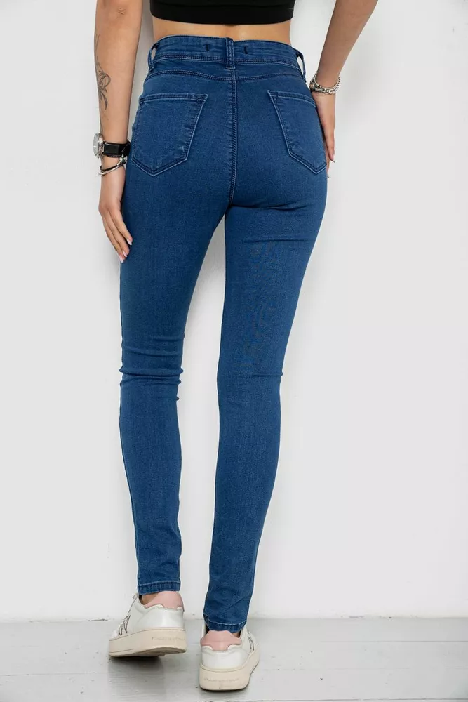 Купити Джинси жіночі Skinny, колір синій, 182R3619 - Фото №4