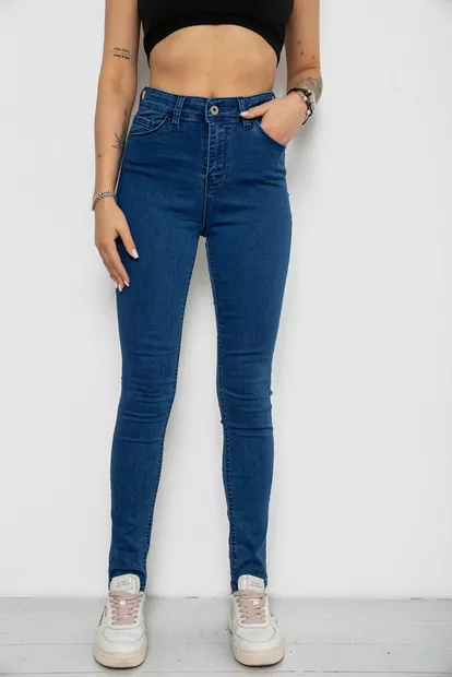 Джинси жіночі Skinny, колір синій, 182R3619