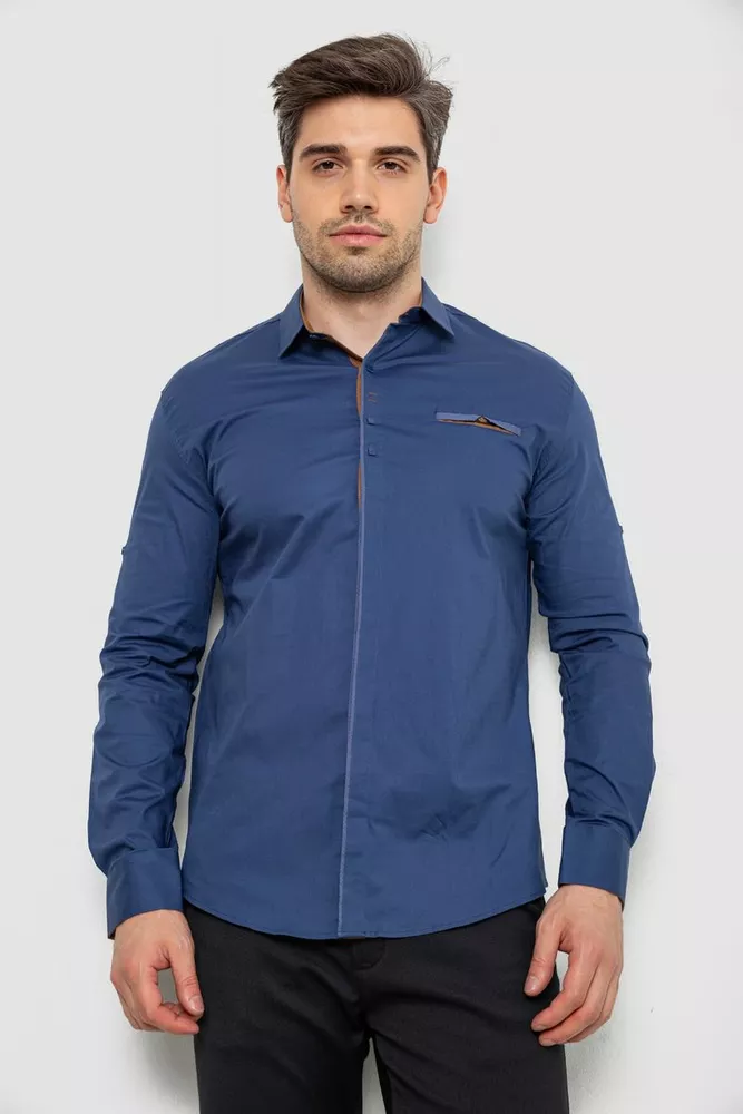 Купити Сорочка чоловіча, колір синій, 214R7004 - Фото №1