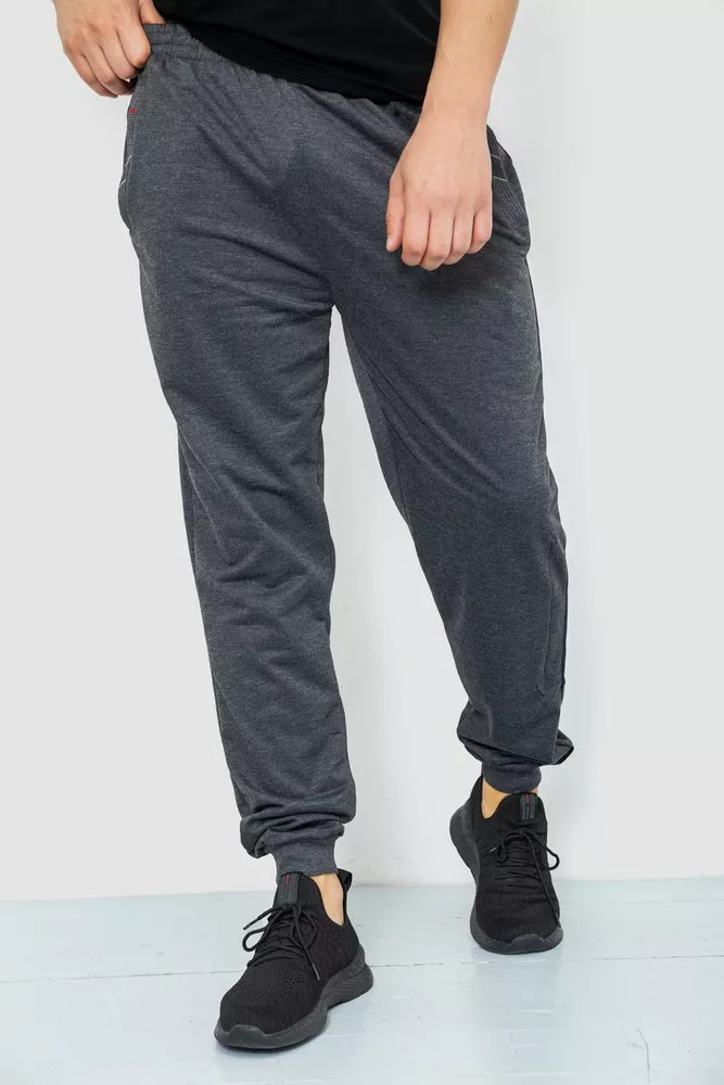Купить Спорт штаны мужские, цвет темно-серый, 244R41386 оптом - Фото №1