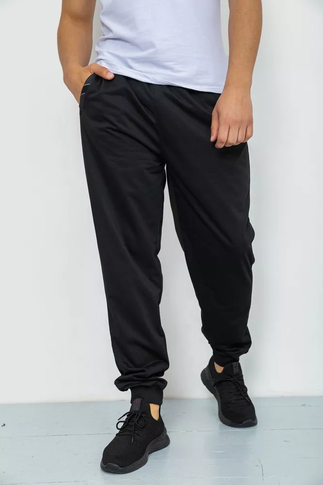 Купить Спорт штаны мужские, цвет черный, 244R41386 - Фото №1