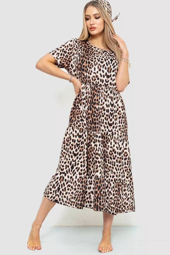 Купити Сукня жіноча, колір леопардовий, 219RT-4025 оптом - Фото №1