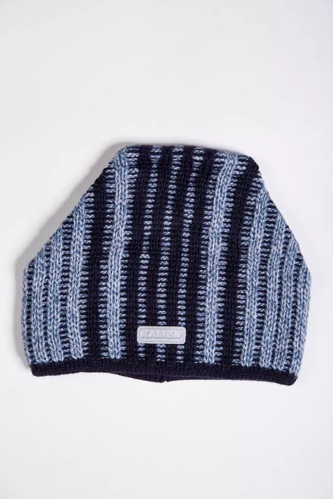 Купить Мужская шапка в полоску, синего цвета, 167R7790 - Фото №1