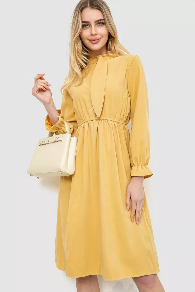 Купити Ошатне плаття, колір пісочний, 246R203 оптом - Фото №1
