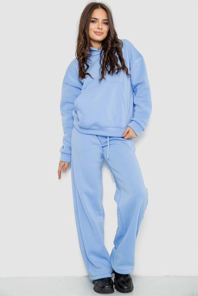 Купить Спортивный костюм женский на флисе  -уценка, цвет голубой, 241R2001-2-U-5 оптом - Фото №1