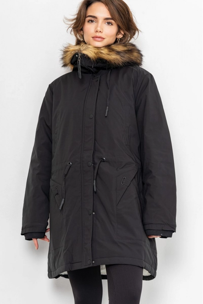 Купити Куртка жіноча, колір чорний, 224R19-16 оптом - Фото №1