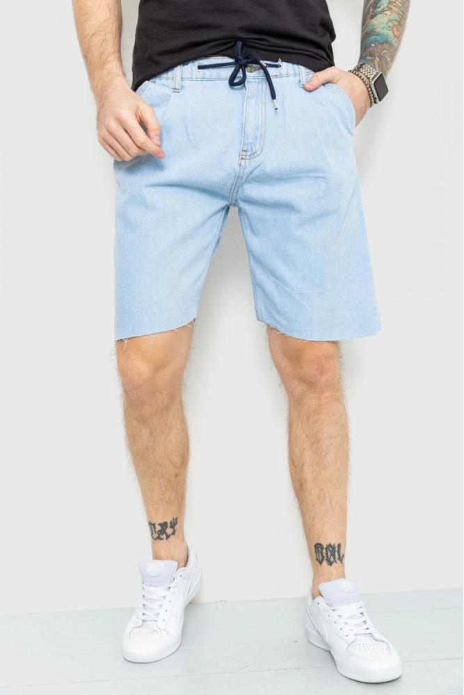 Купити Шорти чоловічі джинсові, колір світло-блакитний, 157R25-20 - Фото №1